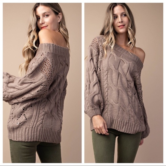 HUDSON -Loose Cable Knit Sweater - Picture 5 of 8